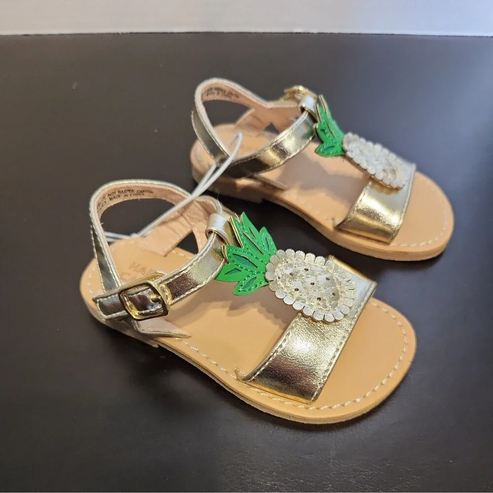 Harper Canyon Girls Sz 6 Sandals Pineapple Sponge Bob